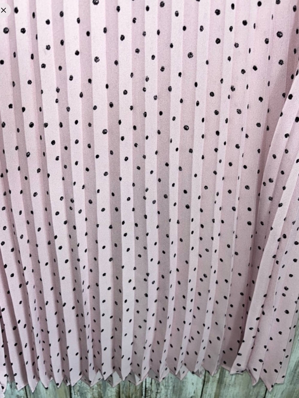 Maurices Polka Dot Pleated Tank Top Small Pink Ruffle Sleeve Feminine Blouse - Picture 5 of 6